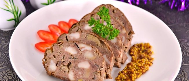 Зельц печеночный