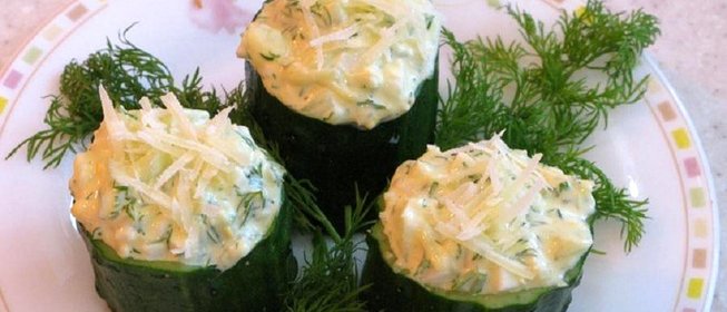 Фаршированные огурцы