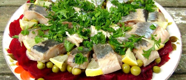 Закуска из сельди и овощей