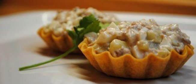 Тарталетки с мясом криля