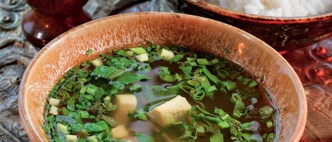 Куриный суп с зеленью