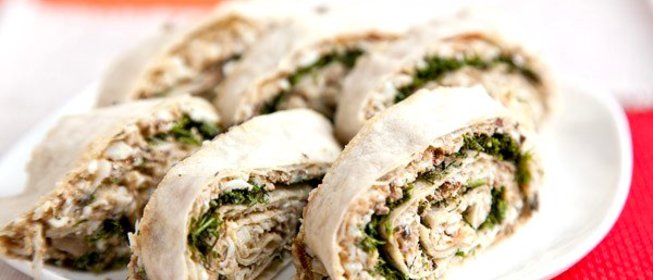 Лаваш со шпротами