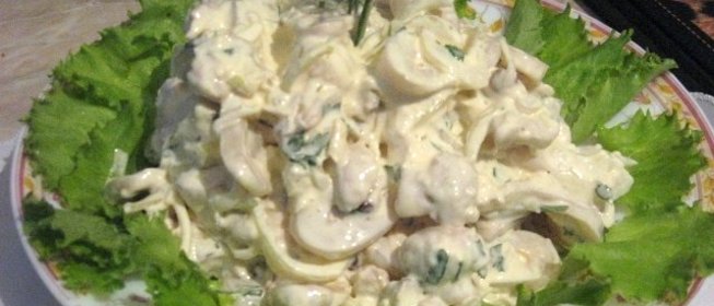 Салат из кальмаров