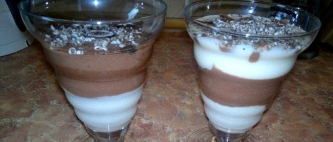 Желе из сметаны и какао