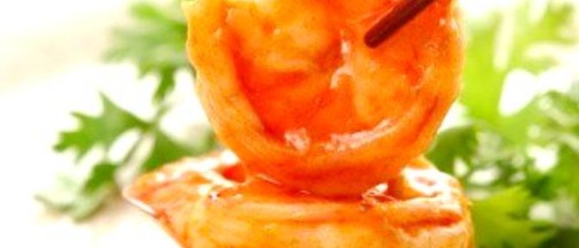 Креветки в апельсиновым соусе