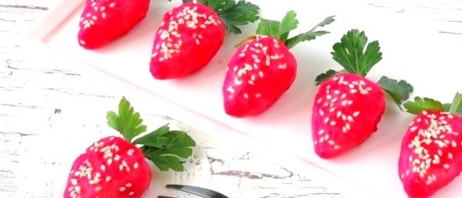 Закуска с копчёной скумбрией «Клубничка»