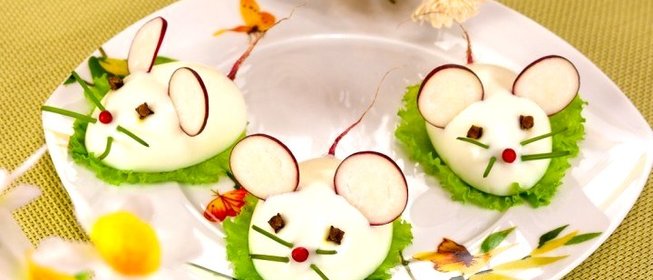 Фаршированные яйца «Крысята»