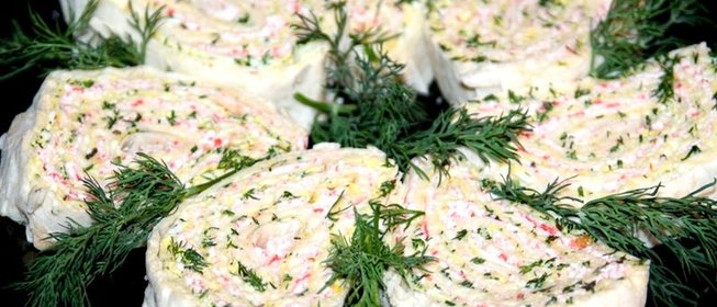 Лаваш с крабовыми палочками