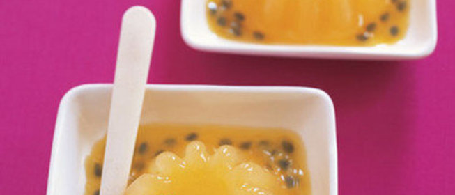 Желе из персиков и маракуйи