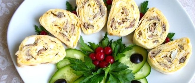 Лаваш со шпротами