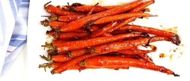 Кисло-сладкая печеная морковь