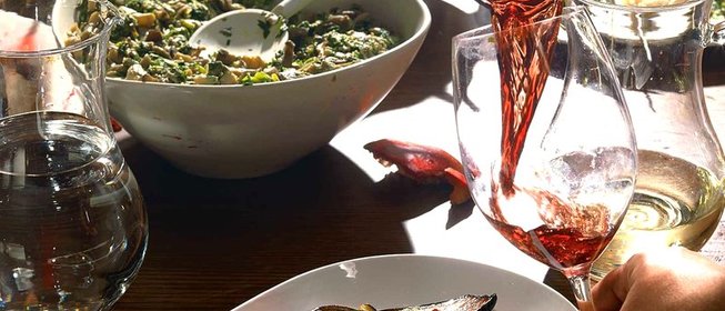 Баклажаны жареные с гранатом и зеленью