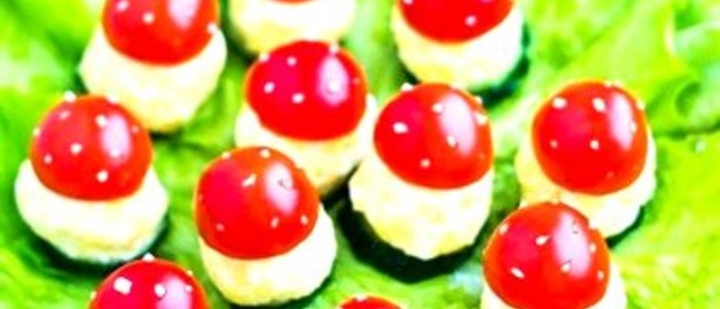 Новогодняя закуска Мухомор