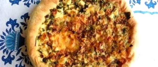 Киш с зеленью