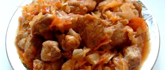 Солянка из свежей капусты с мясом