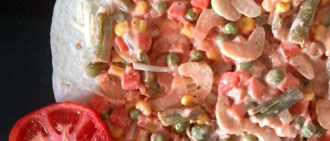 Вегетарианская кесадилья с творожным сыром