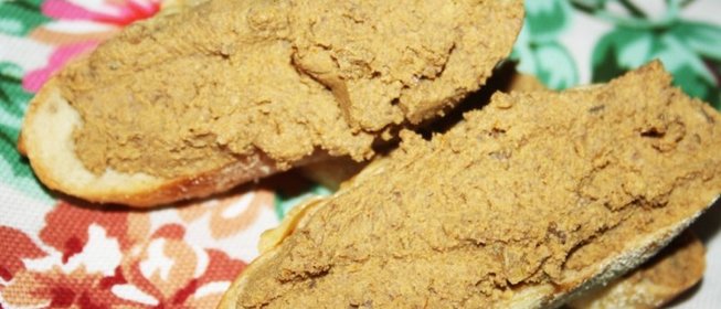 Паштет из говяжьей печени с овощами