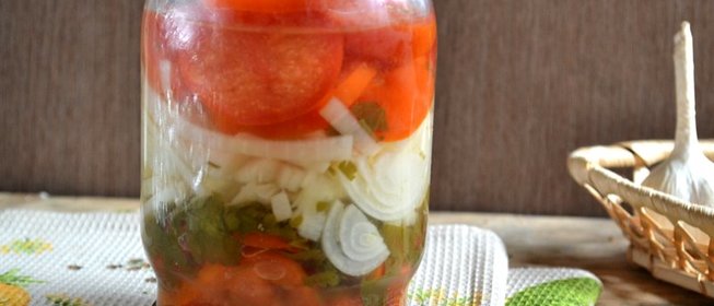 Закуска из помидоров с луком на зиму