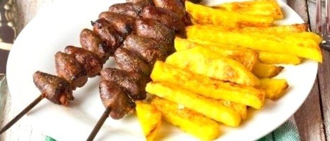 Шашлычки из куриных сердец