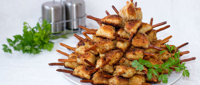 Лук, фаршированный рисом и беконом