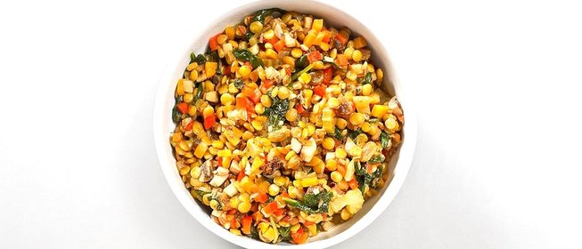 Чечевица с овощами