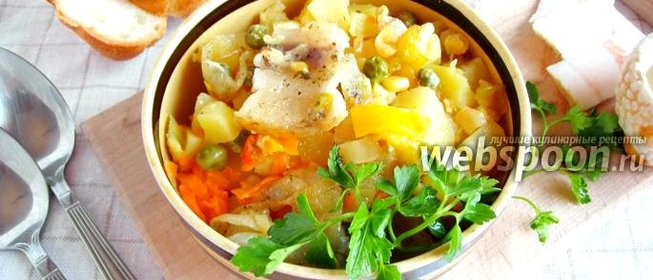 Картошка с овощами в горшочке