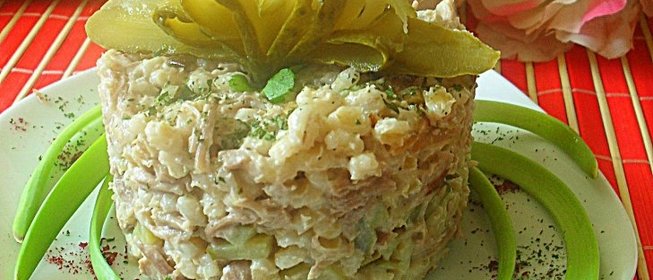 Салат с перловкой Жемчужный