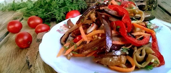 Баклажаны по-корейски жареные