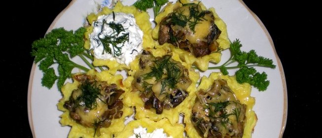 Картофельные корзиночки с начинкой