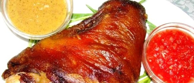 Рулька в коптильне