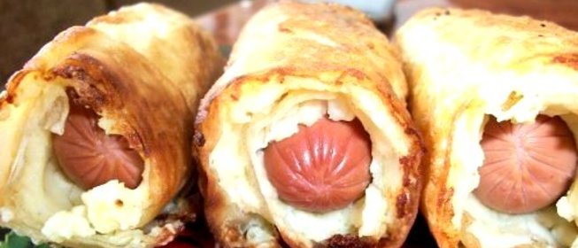 Сосиски в картофельной шубке