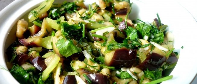 Быстрая закуска из баклажан