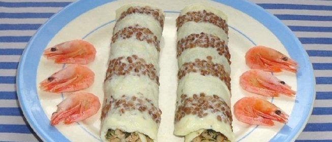 Креветки в тельняшке