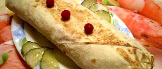 Шаурма с пекинской капустой и отварной говядиной