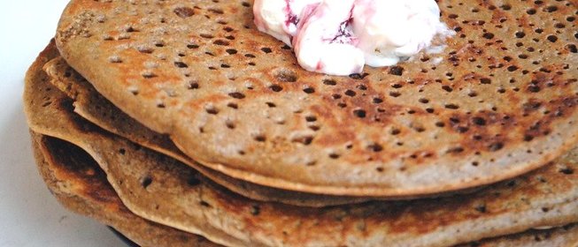 Овсяные панкейки с какао