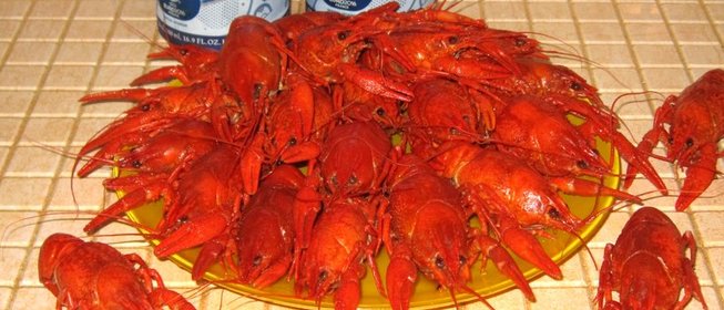 Вареные раки к пиву