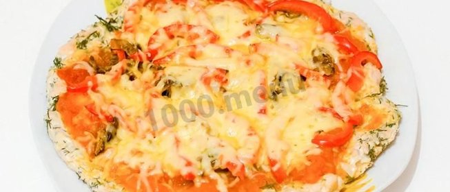 Пицца без муки диетическая
