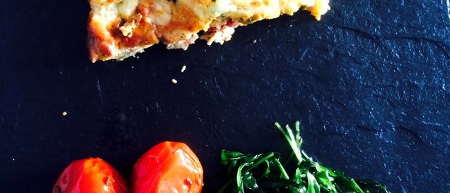 Флан с копечным лососем и брокколи