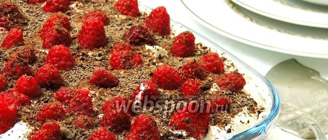 «Тирамису» с шоколадом и малиной