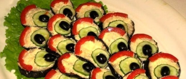 Баклажаны жареные Павлиний хвост