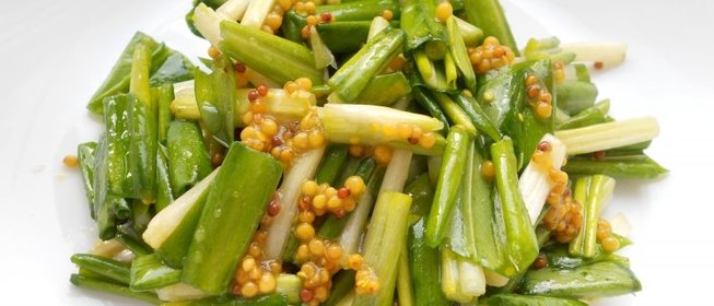 Черемша с медом и горчицей