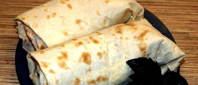 Шаурма с грибами и курицей