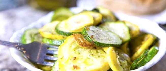 Жареные цукини с чесноком