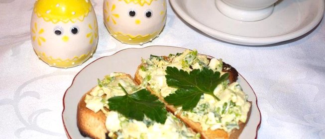 Крутоны с брюссельской капустой