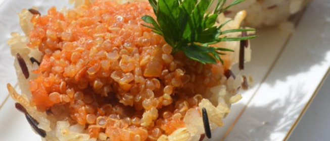 Киноа в рисовых корзиночках
