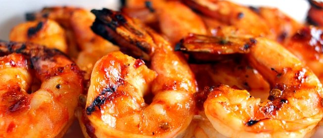 Креветки на гриле