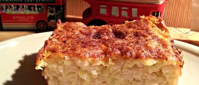 Рисовая запеканка с кабачками и сыром