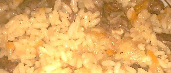 Плов с куриными сердечками