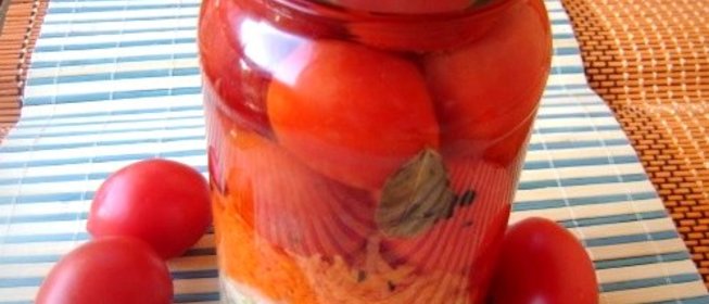 Помидоры с морковкой и луком на зиму