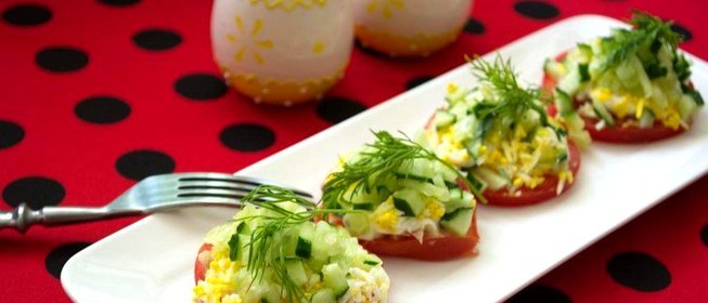 Закусочные помидоры с тунцом